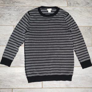 J. Crew Dotted Stripes Half Sleeve Sweater